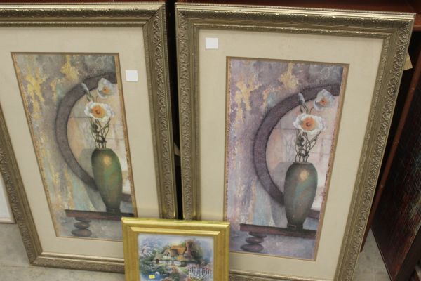 lot 66 image: Two Reflections II by Mari Giddings Framed Prints and small framed cottage print