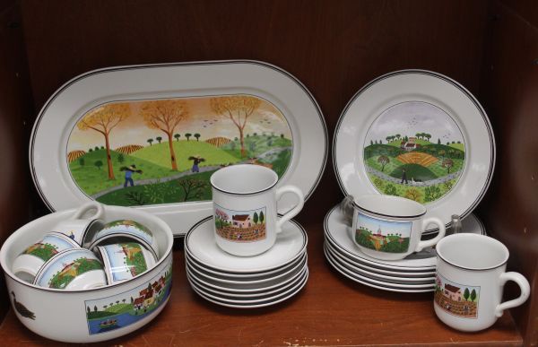 lot 27 image: 23 Piece Set of Villeroy & Boch Design Naif