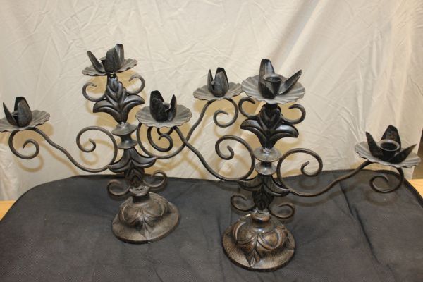lot 84 image: Two Vintage Candle Holders