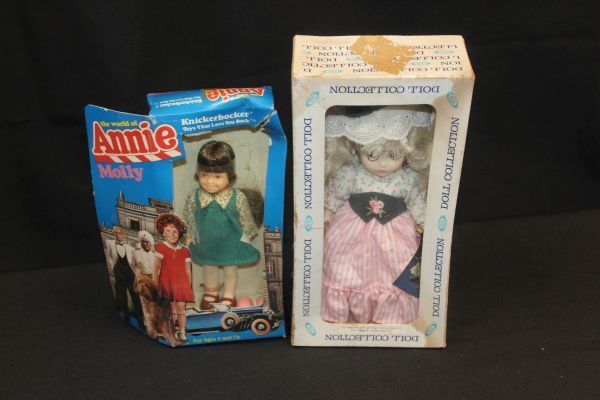lot 104 image: Two Vintage Collectible Dolls, Ideal Toy Company Mother Goose doll from the Nursery Tales Series and Knickerbocker World of Annie Molly doll, both in original boxes