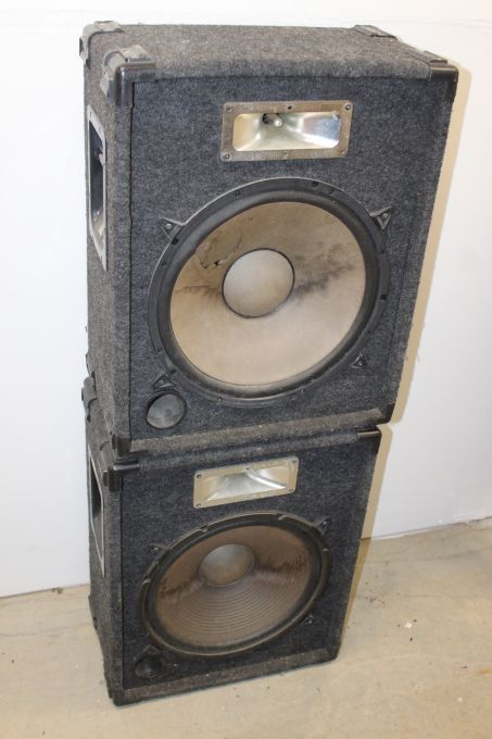 lot 168 image: Two Large Box Speakers, See Photos