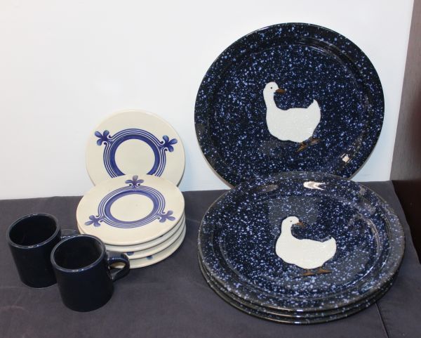 lot 173 image: Country Style Duck Plates and Rosenthal Small Plates 11 Pieces