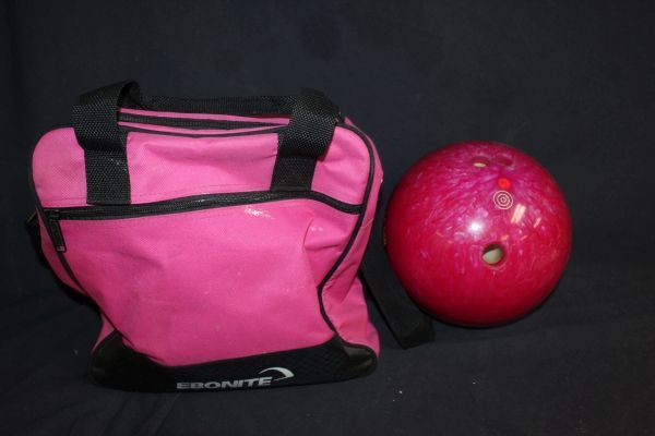 lot 197 image: Bowling Ball and Bag as Shown