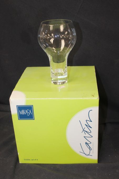 lot 239 image: Unused Set of 4 Mikasa Goblets