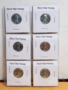 lot 96 image: Selection of 1943 steel war time pennies
