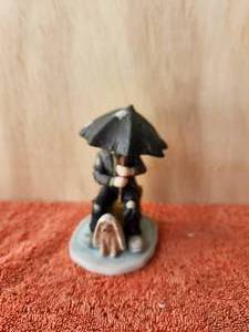 lot 227 image: Vintage collectible Emmett Kelly Jr. clown figurine - Mans best friend - Hand signed - in box