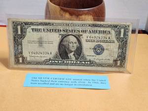 lot 199 image: 1957B silver certificate dollar note