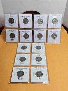 lot 213 image: Selection of Old Jefferson Nickels