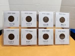 lot 216 image: Selection of Wheat Pennies - Penny