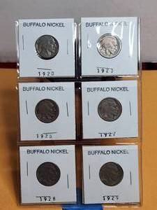 lot 221 image: Selection of Buffalo nickels