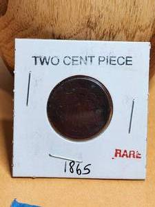 lot 224 image: 1865 Two (2) cent piece