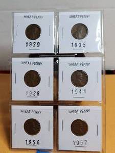 lot 225 image: Selection of Wheat Pennies - penny