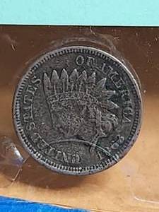 lot 239 image: 1863 Civil war Indian Head Cent