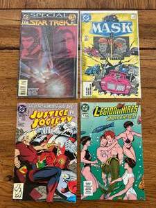 lot 135 image: Selection of vintage comics - DC - Star Trek, Mask, Justice Society, Legionnhires