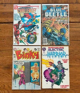 lot 136 image: Selection of vintage comics - DC - Blue Beetle, Challenge, Binky, Electric Warrior