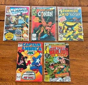 lot 152 image: Selection of vintage comics - Marvel - Captain America, Cable. Conan, Rawhide, John Carter Warlord of Mars