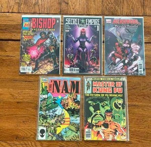 lot 153 image: Selection of vintage comics - Marvel - Deadpool, Bishop, Secret Empire, The Nam, Master of Kung fu