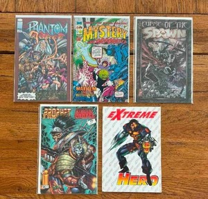 lot 168 image: Selection of vintage comics - Image - Phantom, Mystery Incorporated, Spawn, Prophet, Extreme