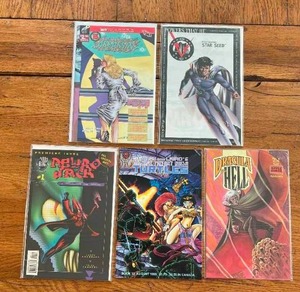 lot 173 image: Selection of vintage comics - Powers that Be, Assassin, Neuro Jack, Ninja Turtles, Dracula in Hell