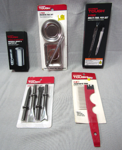 lot 3 image: Hyper Tough tools NIB, Universal socket, Multi-tool pen set, magentic tray set, chisel set, painter tool.