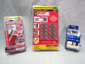 lot 10 image: Dremel cleaning polishing kit, Ruby Monkey magnets, Red Dog universal fit socket, all NIB