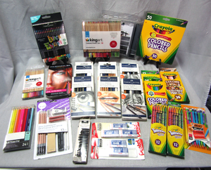 lot 24 image: Art pencil & Charcoal sets, including Faber-Castell, Crayola, Artsmith, Prismacolor, Kingart plus - All NIB