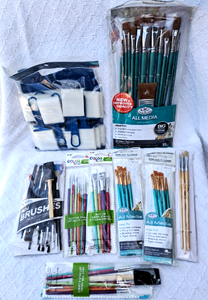 lot 296 image: Assorted art brush sets, most are unopened