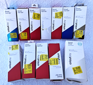 lot 269 image: Cricut Smart vinyl Iron-on & one permanent, 12 rolls