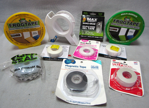 lot 56 image: Frog tape, Duck max strength tape, Magnetic tape, and more as shown - All NIB