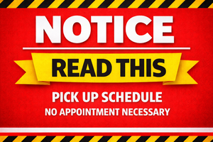 lot 210A image: NOTICE PICKUP IS SATURDAY MARCH 21st, 10 am - 4 pm, NO APPOINTMENT NECESSARY