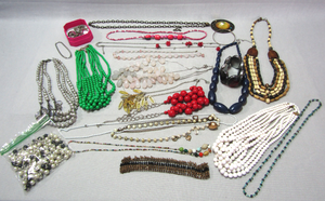 lot 248 image: Assorted fashion necklaces as shown