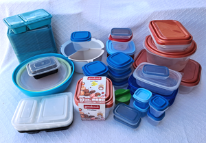 lot 79 image: Goodcook and other name brand plastic storage container sets with lids