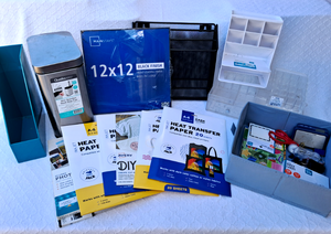 lot 238 image: Arts & Crafts supplies, Inkjet heat transfer paper, Front load frame easel, and more