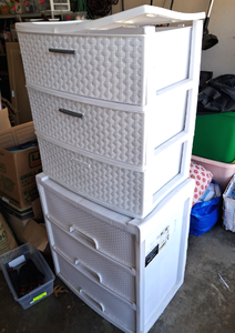 lot 223 image: Mainstays 3 drawer storage boxes (2)