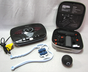 lot 235 image: Sharper Image deep massager, Homemedics foot massager, manual neck massager and ball massager