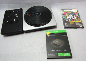 lot 234 image: Seagate game drive for Xbox SSD, DJ Hero turntable and game