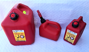 lot 185 image: Midwest can 5 & 1 gallon gasoline cans
