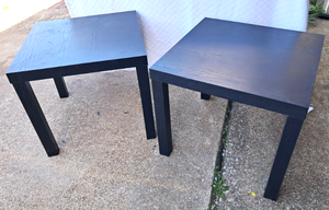 lot 175 image: Ameriwood Home Parsons end table, black Oak, 20D x 20W x 17.5H, - model 3536096WR