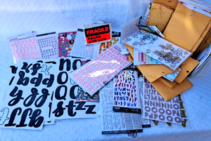 lot 115 image: Assorted craft stickers and decals as shown