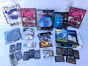 lot 173 image: Assorted LED rope lights and light remotes as shown