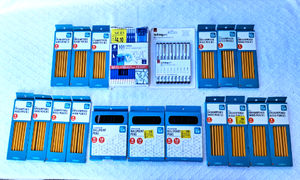 lot 169 image: Kingart fine line ink pens, Pen Gear ball point pen sets, Norica pencil sets, Pen Gear unsharpened pencils - All NIB