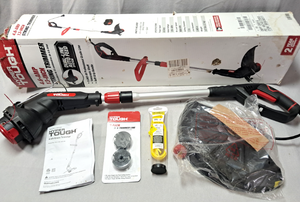 lot 181 image: Hyper Tough dual line auto-feed weed trimmer with accessories NEW