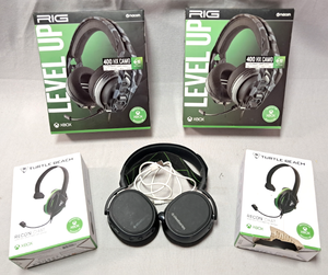 lot 144 image: Gaming headphone sets for Xbox, Rig Level Up, Turtle Beach Recon chat, Steel series