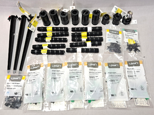 lot 126 image: Lawn irrigation accessories including Orbit flag drippers, connectors plus