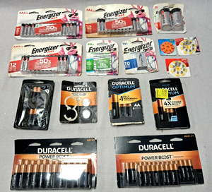 lot 162 image: Duracell & Energizer batteries