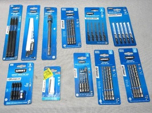 lot 100 image: Hart Jigsaw blades, glass & tile drill bit set, impact drive bit set, masonry drill bit set plus - All NIB