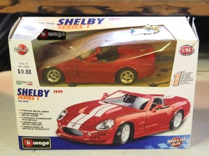 lot 46 image: Bburago 1999 Shelby Series 1 124 scale metal model kit.
