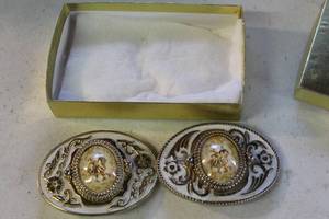 lot 52 image: vintage western-style belt buckles