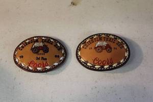 lot 71 image: vintage leather belt buckles