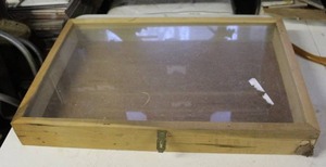 lot 105 image: wooden display case
